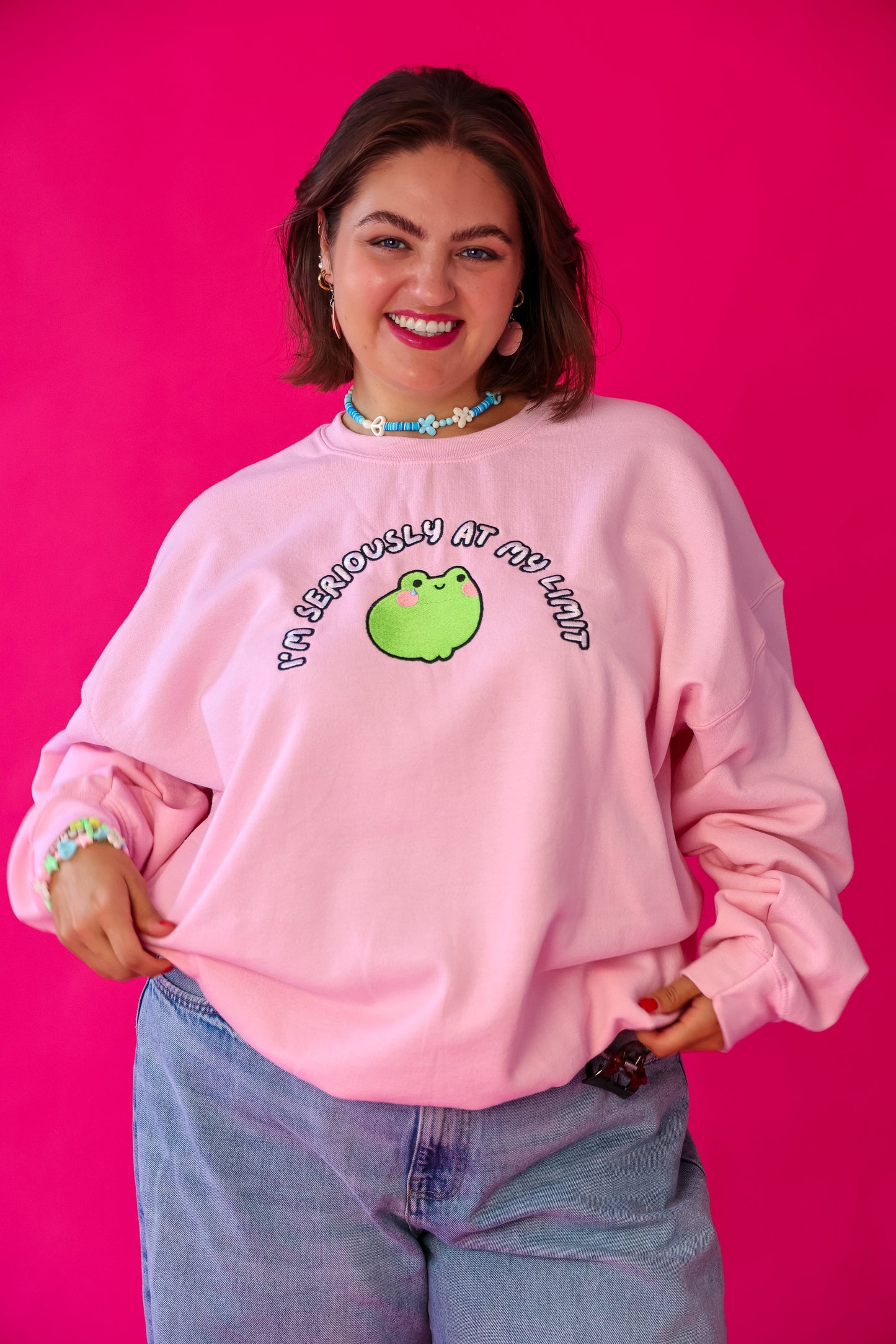 I’m Seriously At My Limit embroidered sweatshirt