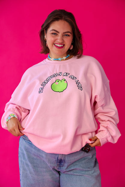 I’m Seriously At My Limit embroidered sweatshirt