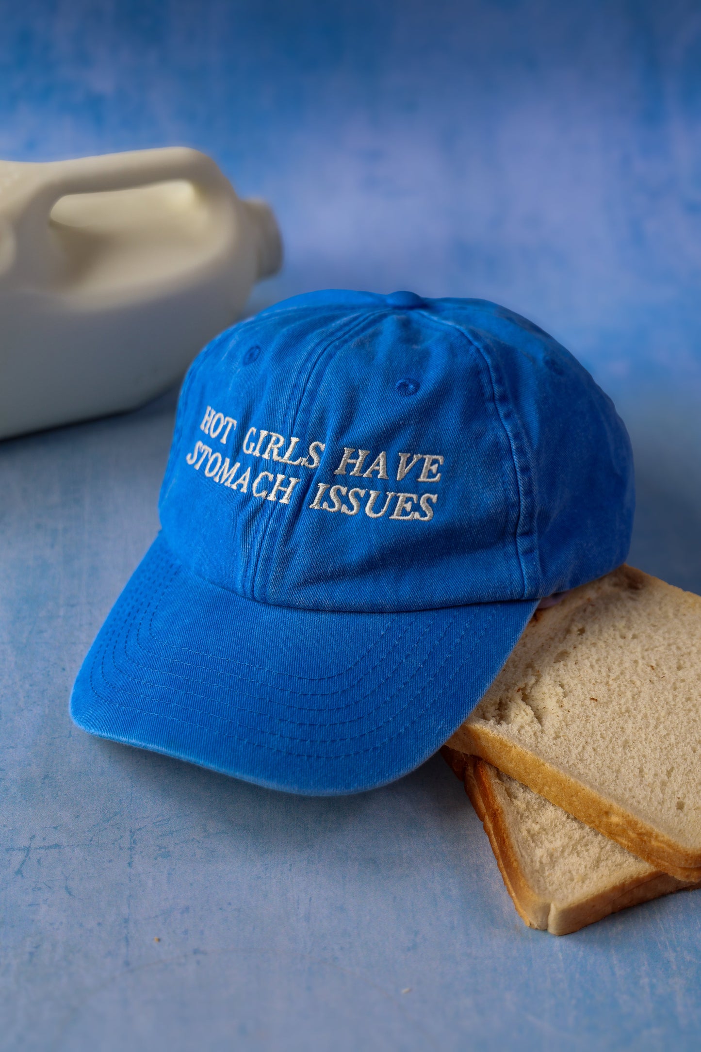 Hot Girls Have Stomach Issues embroidered baseball cap