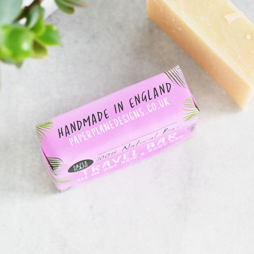 Travel Bar 100% Natural Vegan Plastic-free