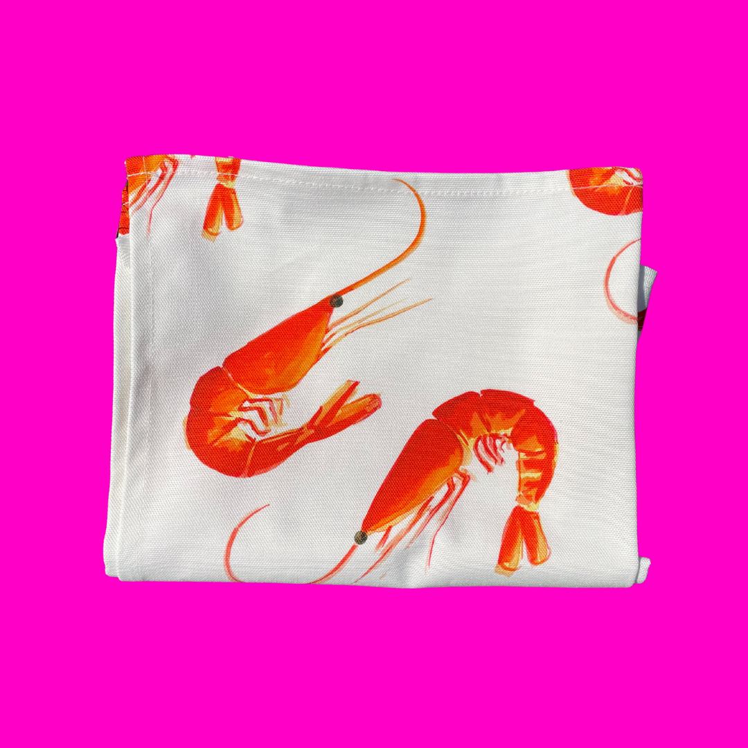 Tea towel "Oh SO bright"- Prawns