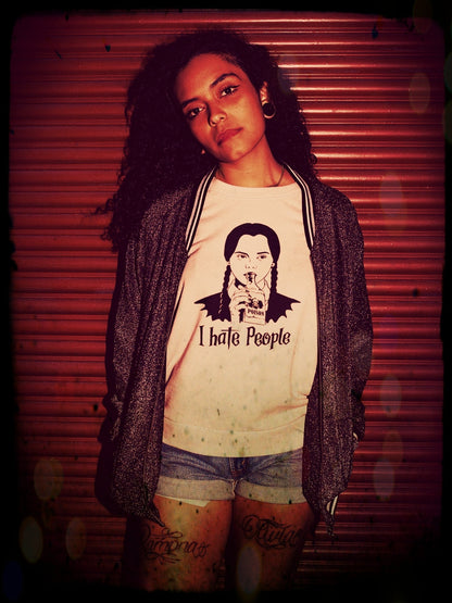 Wednesday Addams, I Hate People T-Shirt.