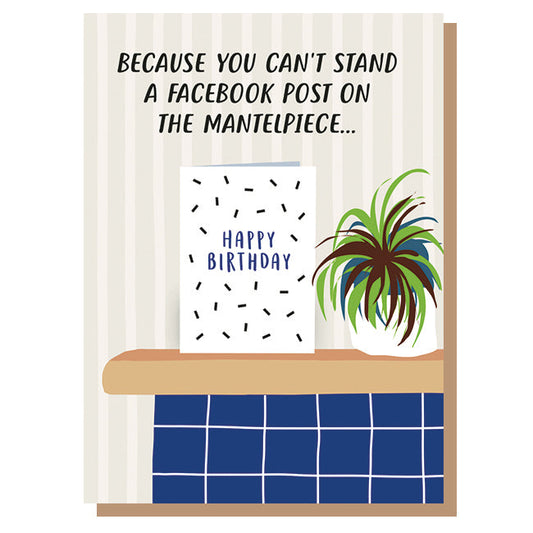 Mantelpiece Birthday Card