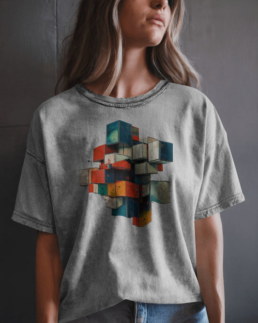 3D Graff Blocks (Heavy Faded Tee)