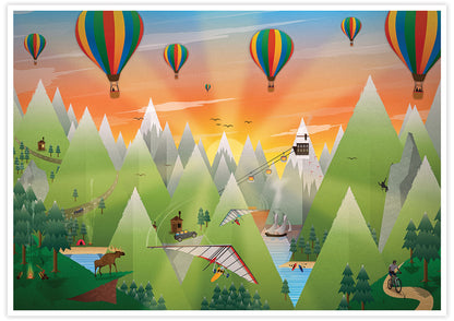 Adventure Land Art Print for Kids
