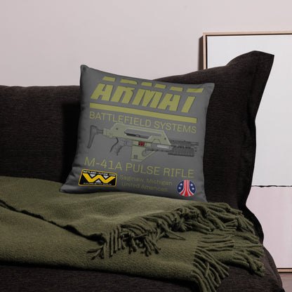 Aliens Pulse Rifle M41A Throw Pillow