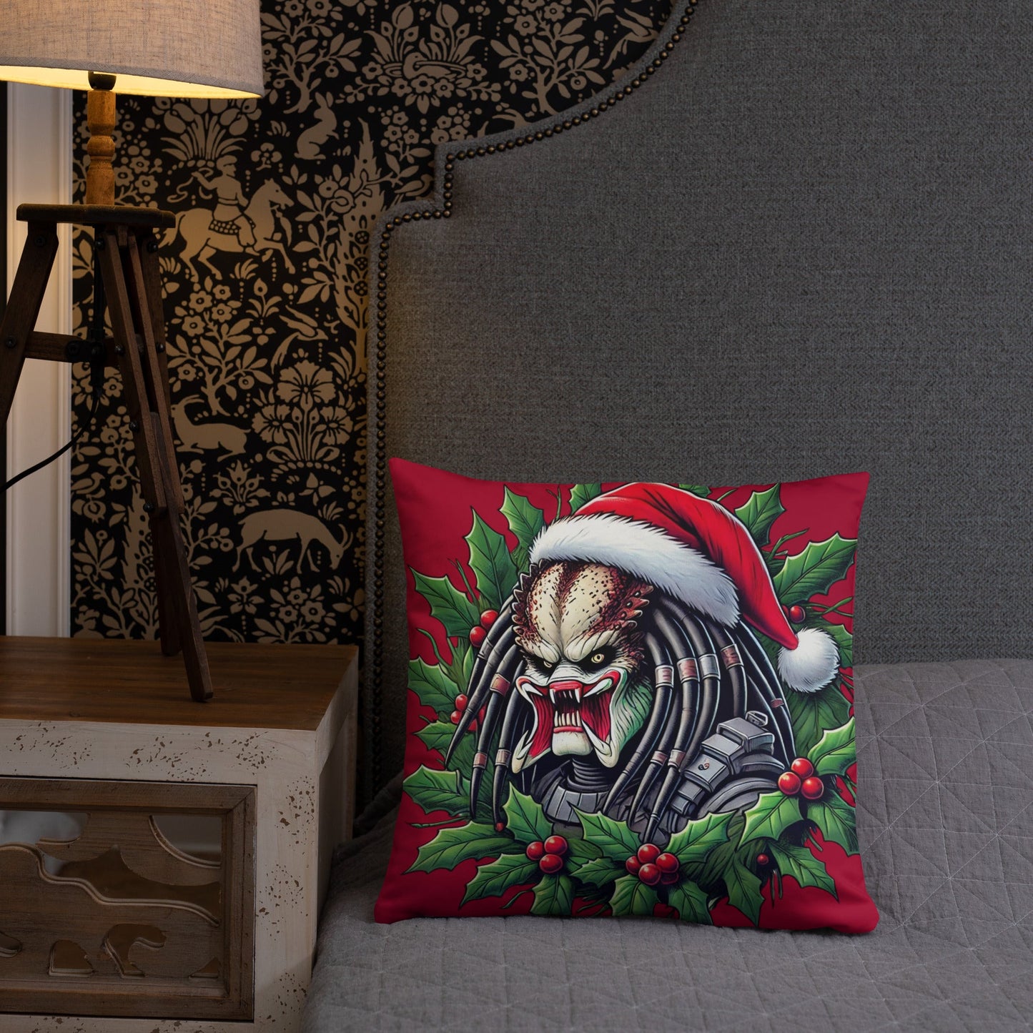 Predator Christmas Throw Pillow