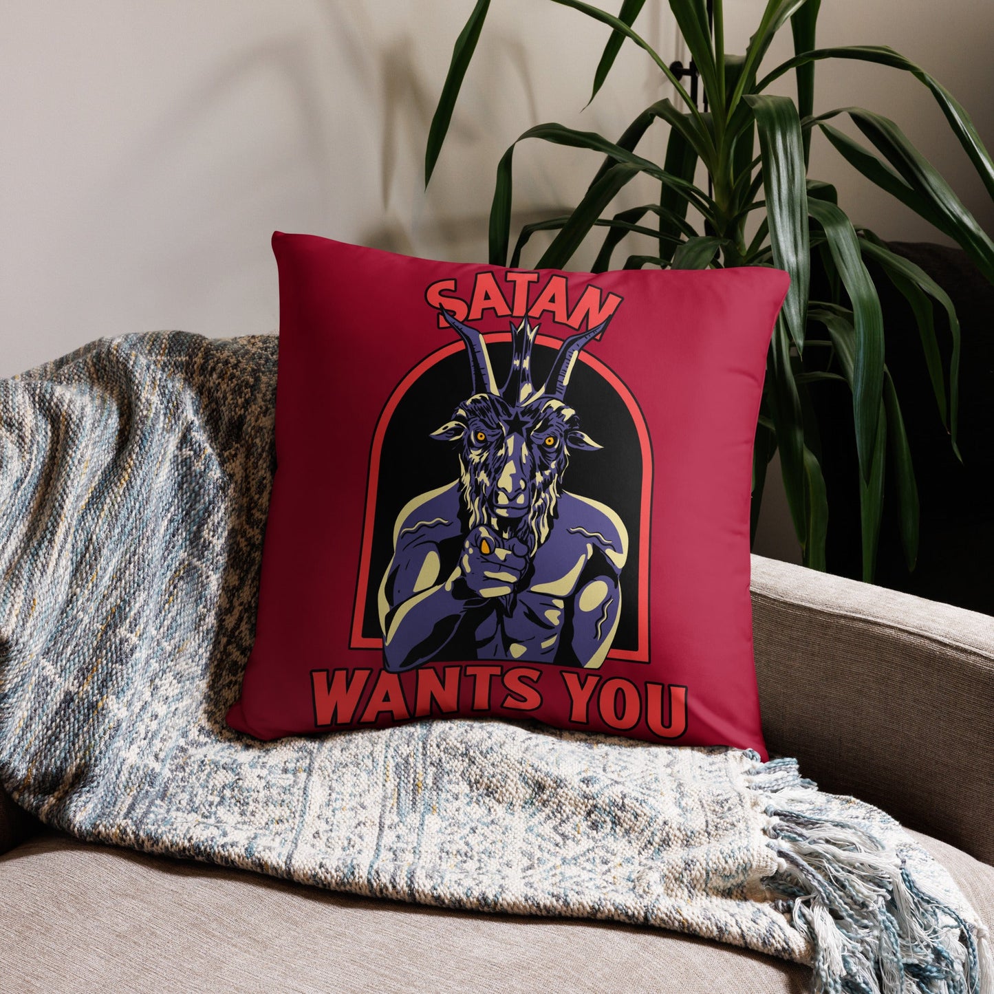 Satan wants you Pillow