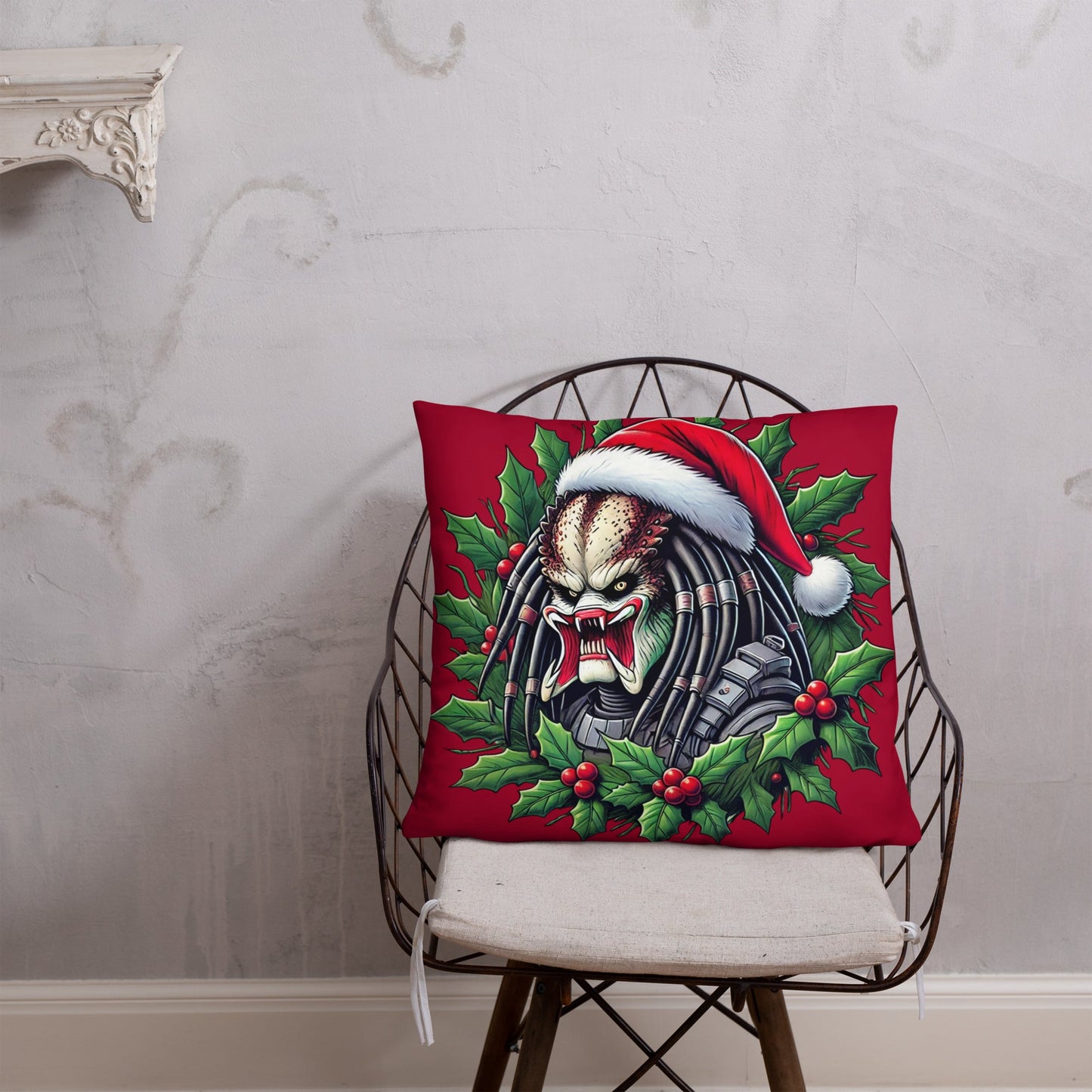 Predator Christmas Throw Pillow