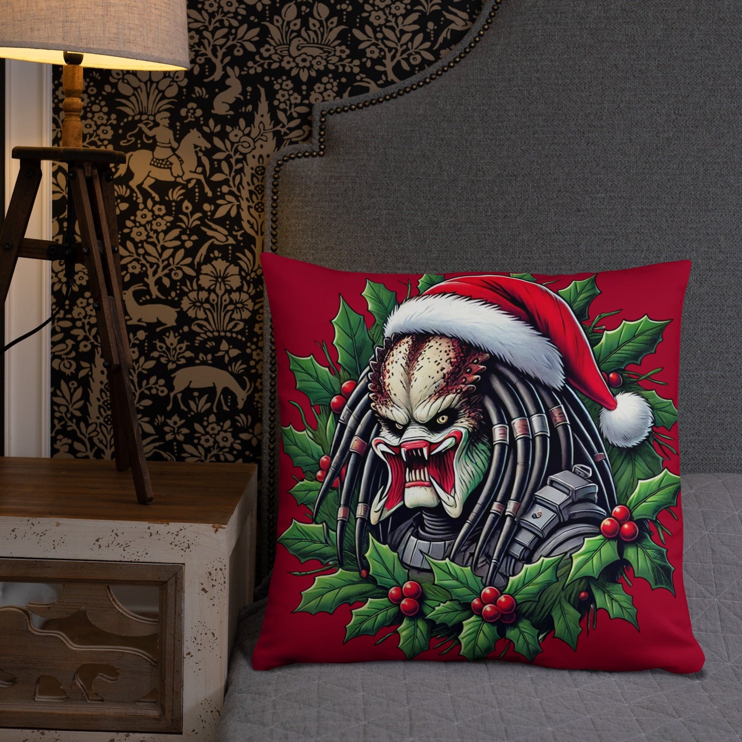 Predator Christmas Throw Pillow
