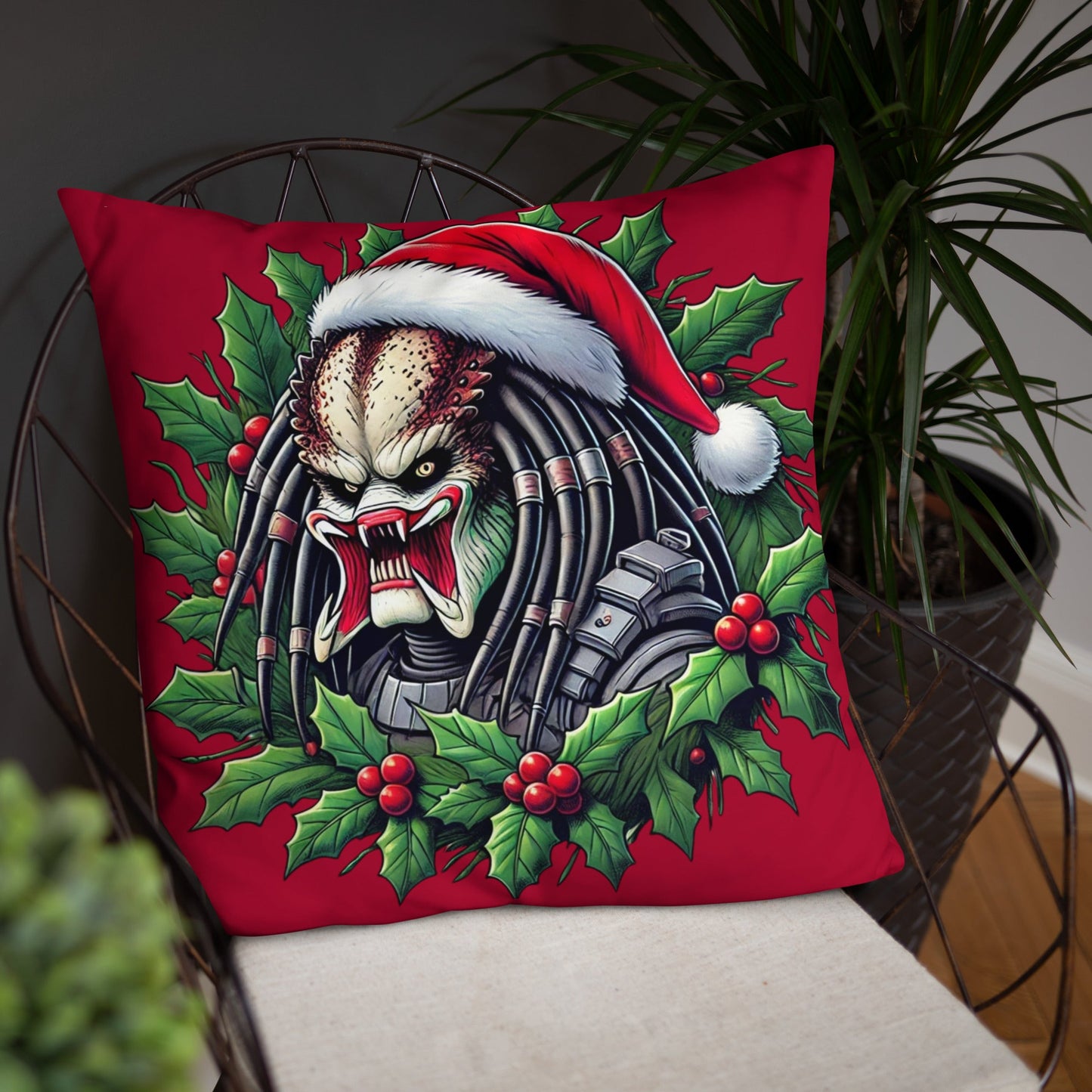 Predator Christmas Throw Pillow