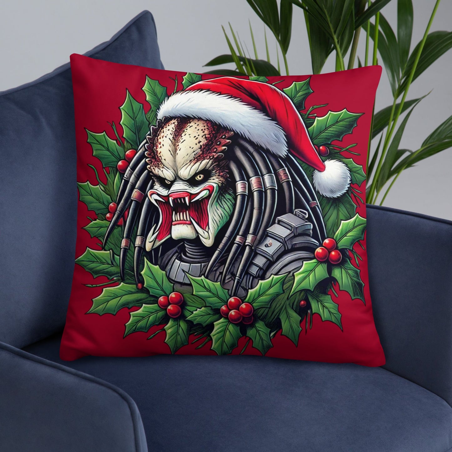 Predator Christmas Throw Pillow