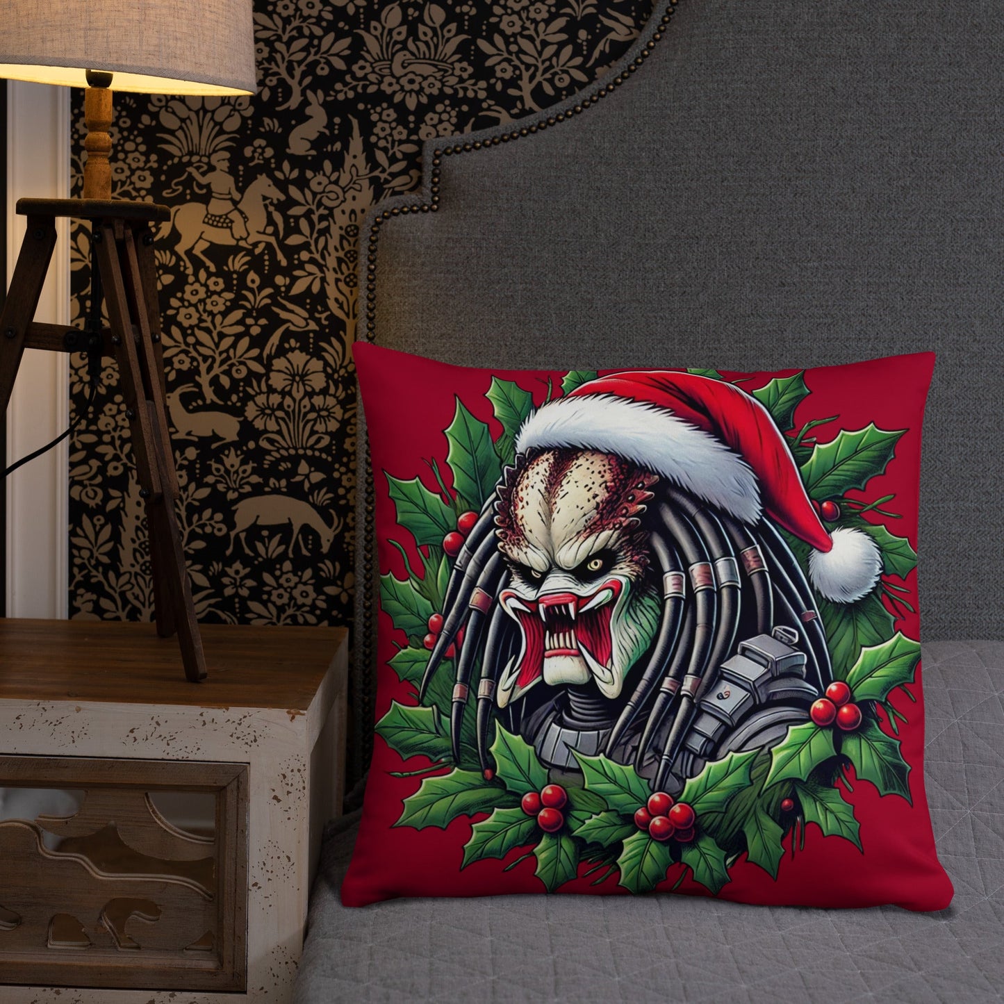 Predator Christmas Throw Pillow