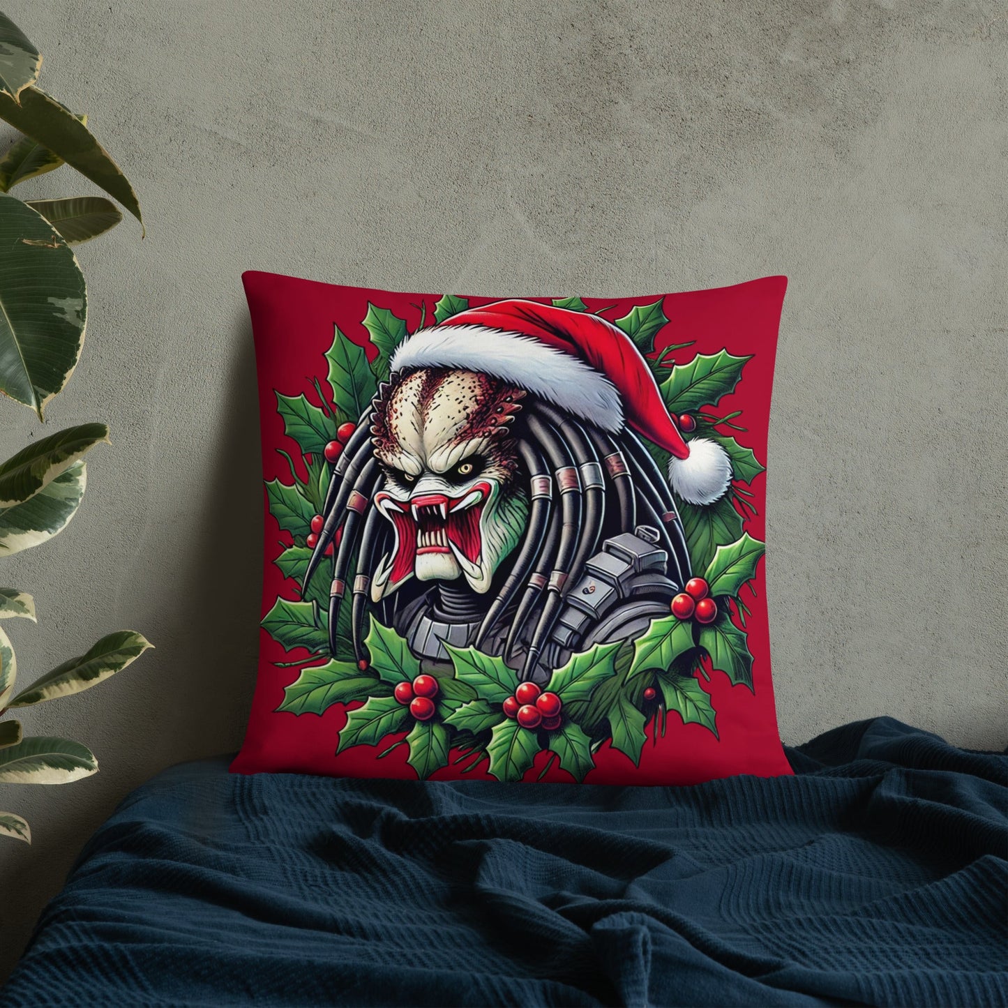 Predator Christmas Throw Pillow
