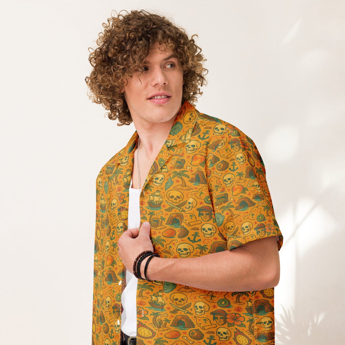 Goonies Inspired Hawaiian Unisex button shirt