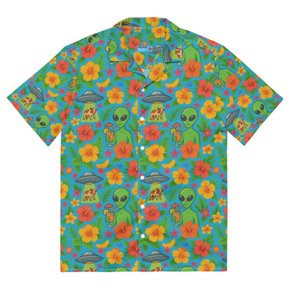 Tropical Alien Hawaiian Shirt – UFO Abduction Summer Vibes