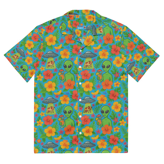Tropical Alien Hawaiian Shirt – UFO Abduction Summer Vibes