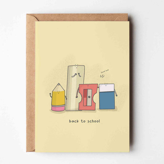 Back to School – Cute Stationery Greeting Card