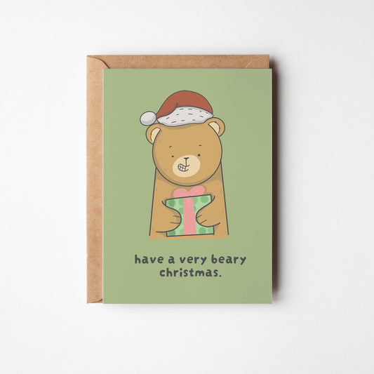 Beary Christmas - Cute Holiday Card