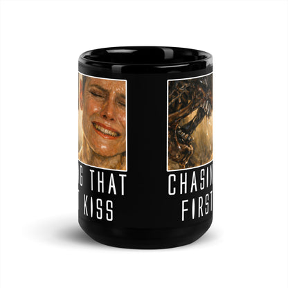 Alien3 Chasing That First Kiss Black Glossy Mug
