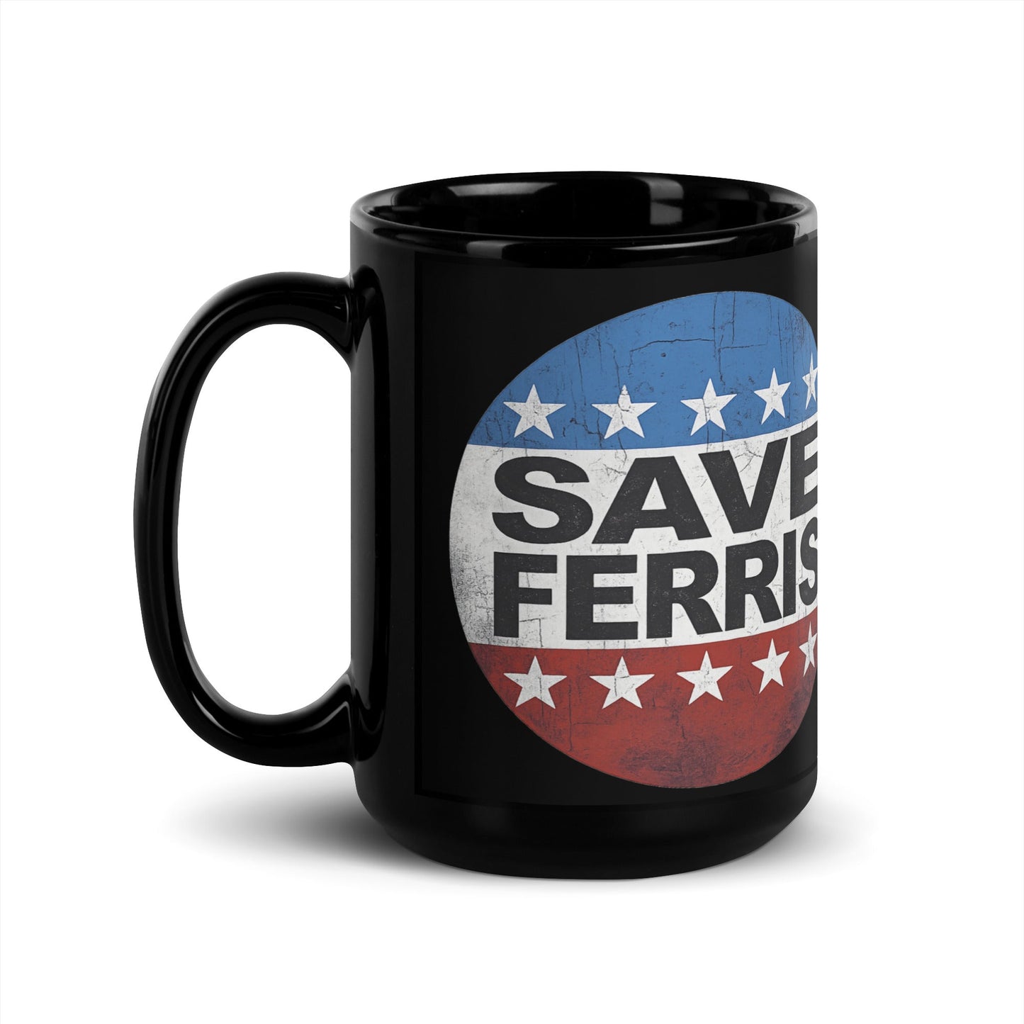 Save Ferris Black Glossy Mug