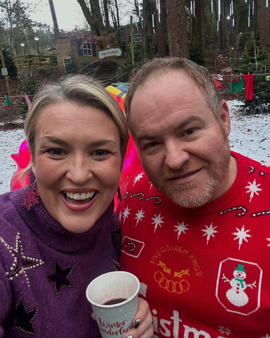 Burgundy glitter snowflake earrings