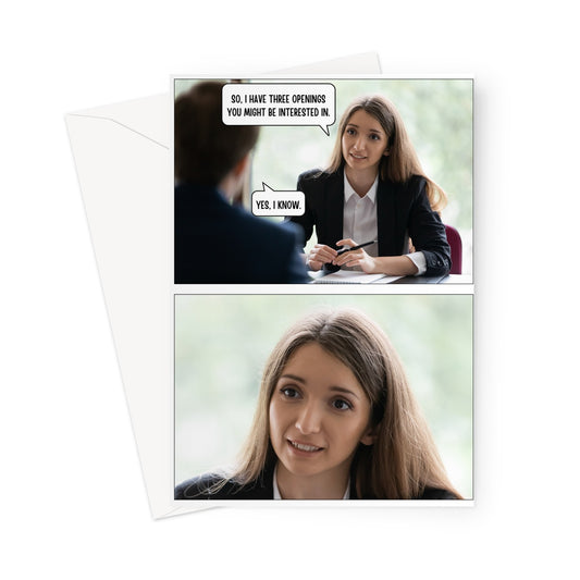 Dad Jokes Card: Job Interview