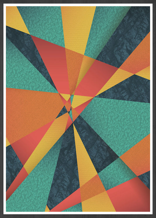 Colour Web Geometric Art Print