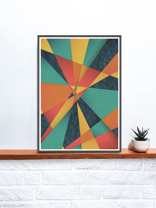 Colour Web Geometric Art Print