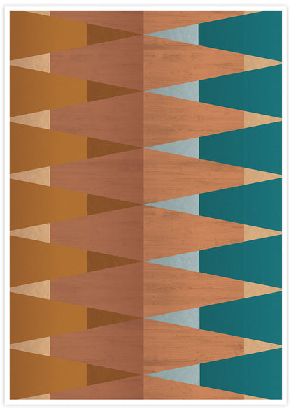 Copper Tops Geometric Wall Art