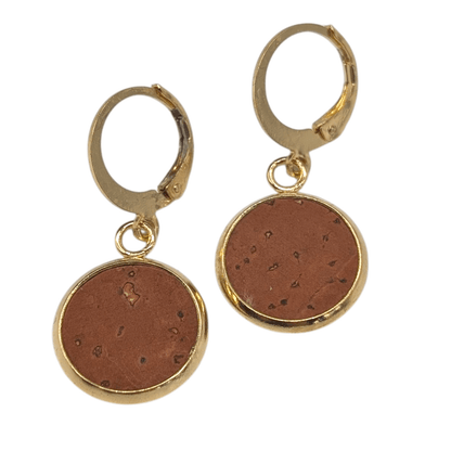 Cork spot huggy hoop earrings