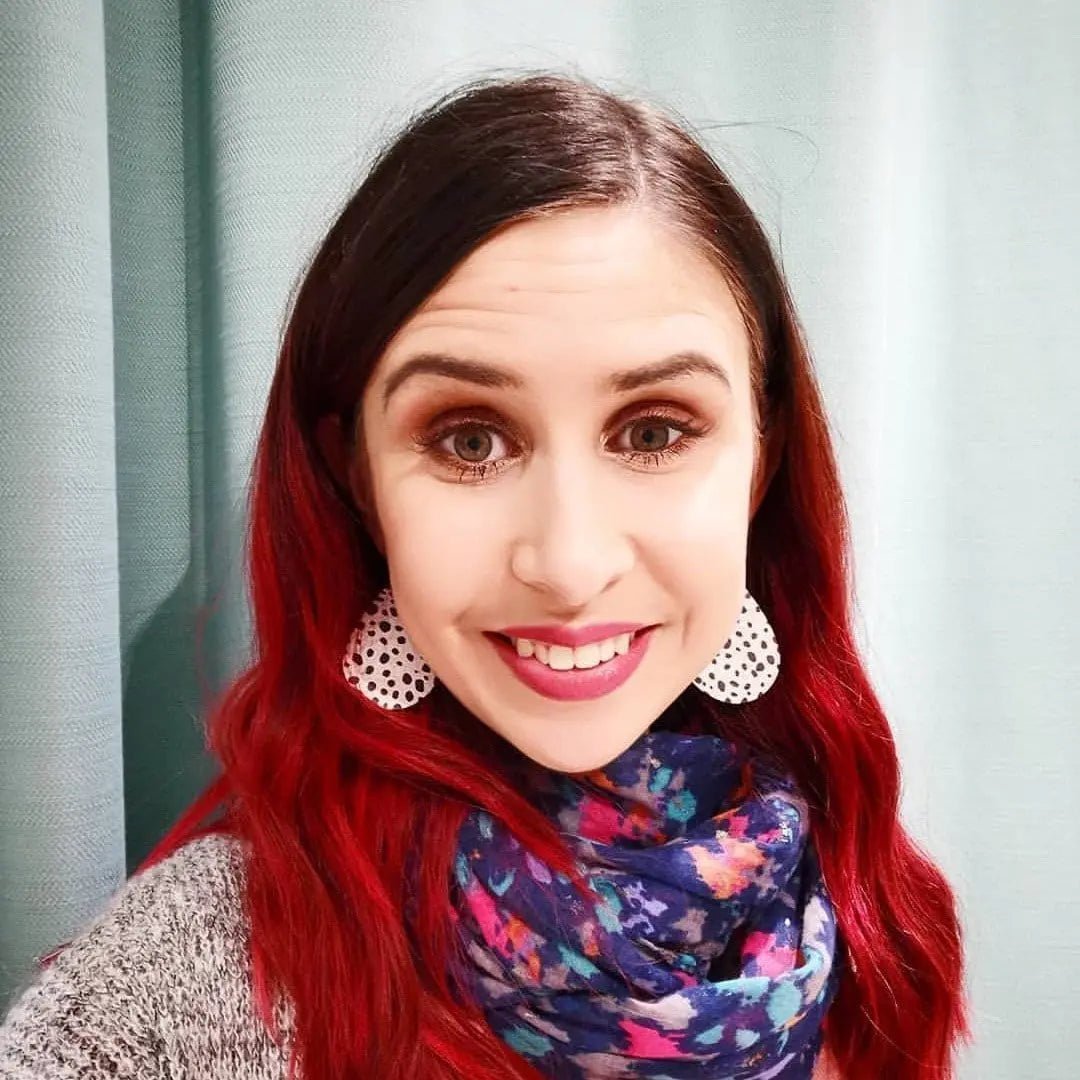 Dalmatian teardrop earrings