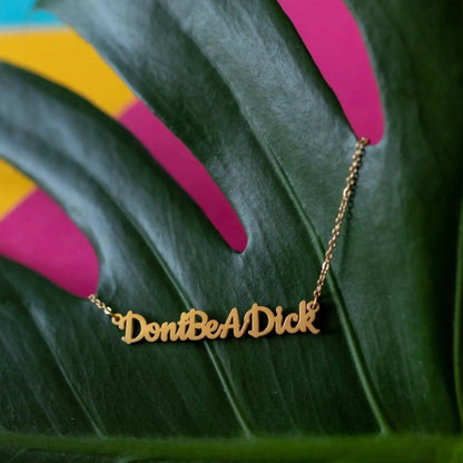 Don't be a dick necklace