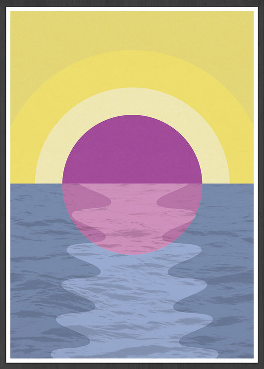 Dribble Abstract Sunset Print