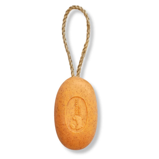 Eco Bath London Apricot Soap on a Rope 220g- Luxury Eco-Friendly Apricot Soap Bar