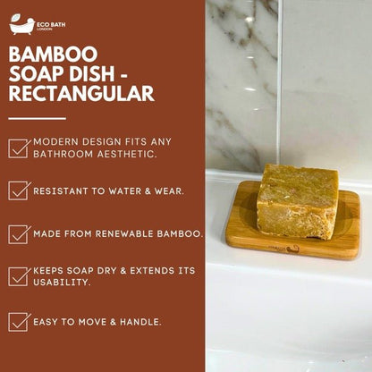 Eco Bath London Bamboo Rectangle Soap Dish