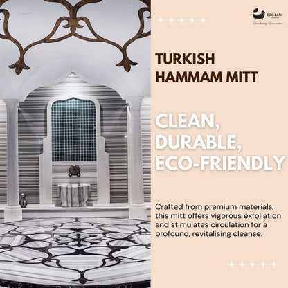 Eco Bath London Turkish Bath Mitt Fine Texture - Skin Exfoliating Glove