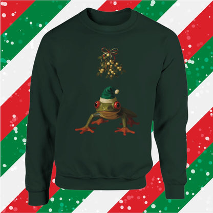 Festive Frog Christmas Sweatshirt
