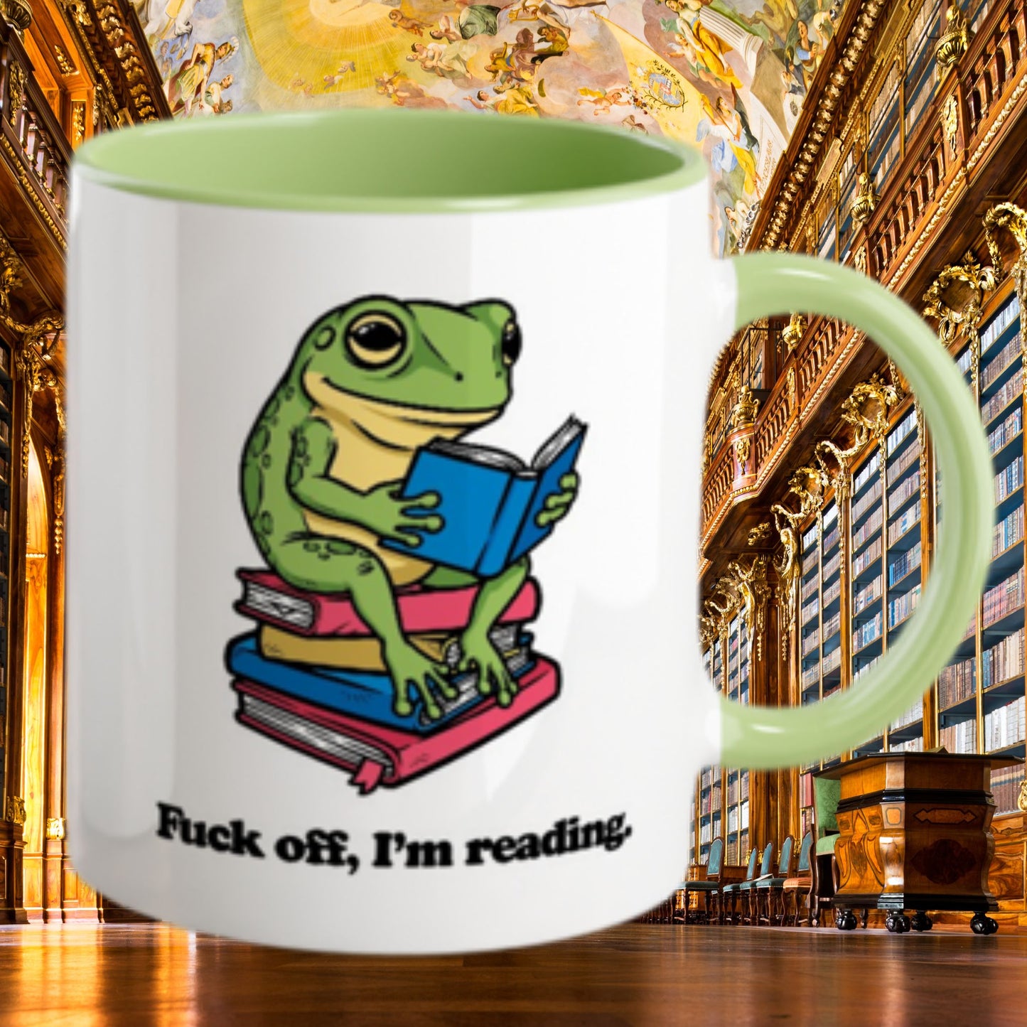 Frog: Fuck off, I'm reading Mug