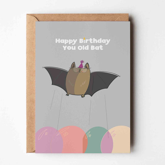 Happy Birthday You Old Bat Card Funny Greeting Card