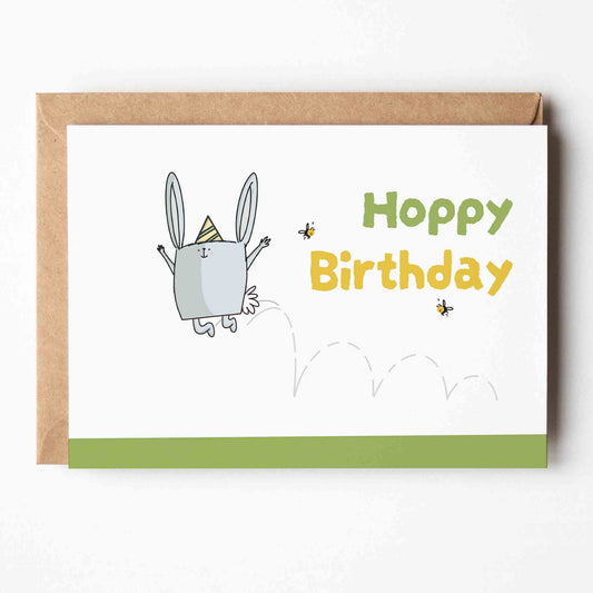 Have A Hoppy Birthday – Bunny Greeting Card