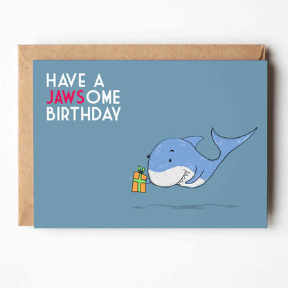 Jawsome Birthday – Funny Shark Greeting Card