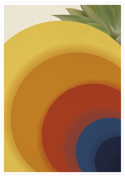 Retro Circles Abstract Print