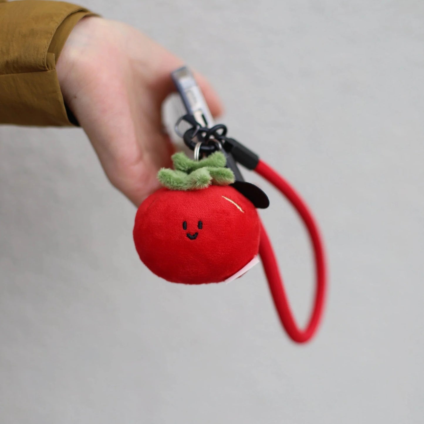 Daily White | Mini Tomato Plush Charm