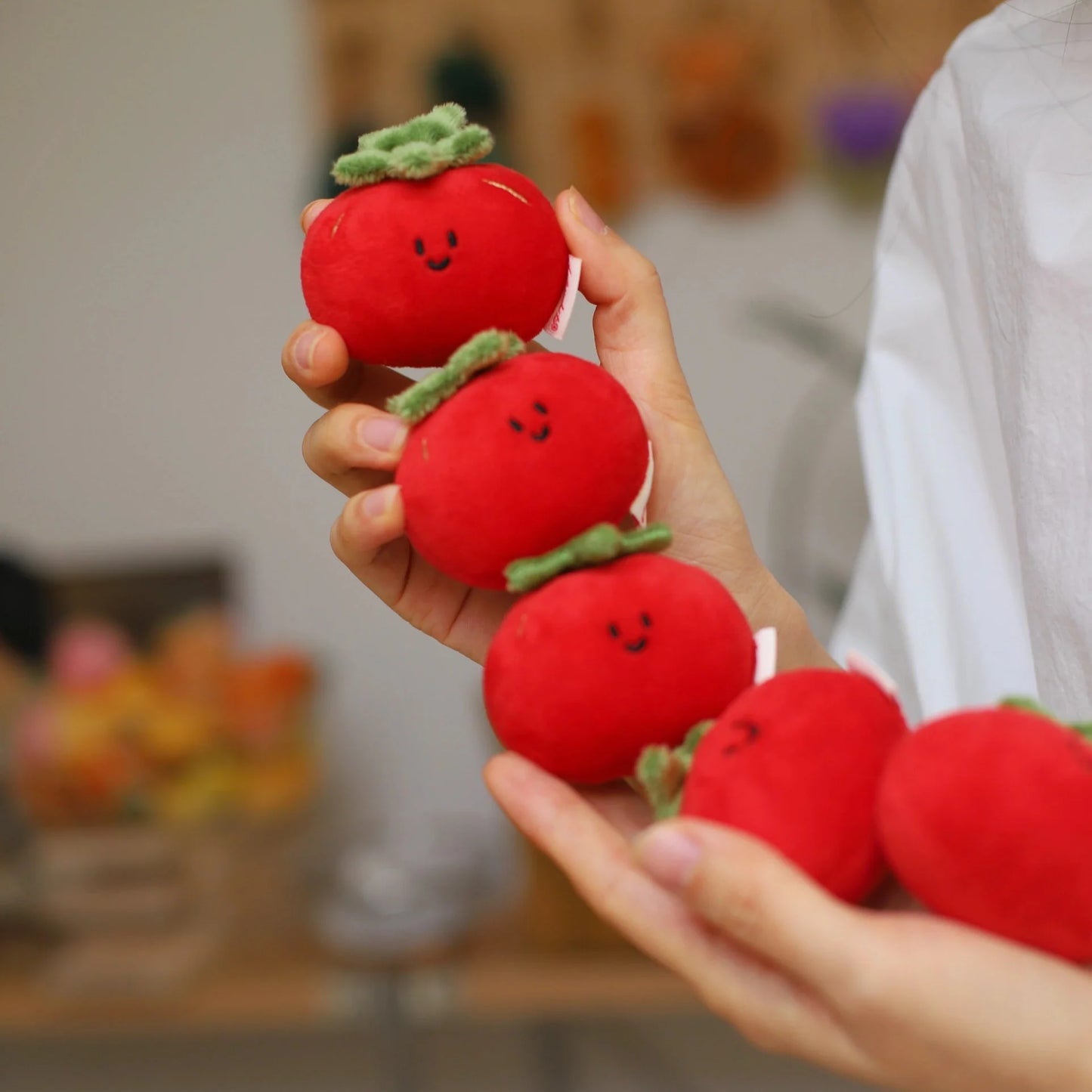 Daily White | Mini Tomato Plush Charm