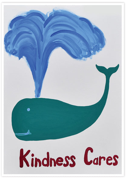 Kindness Cares Quirky Art Print