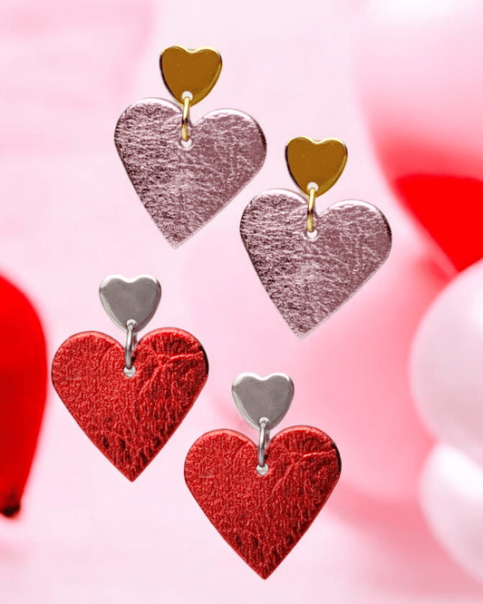 Lovestruck Leigh mini heart stud earrings
