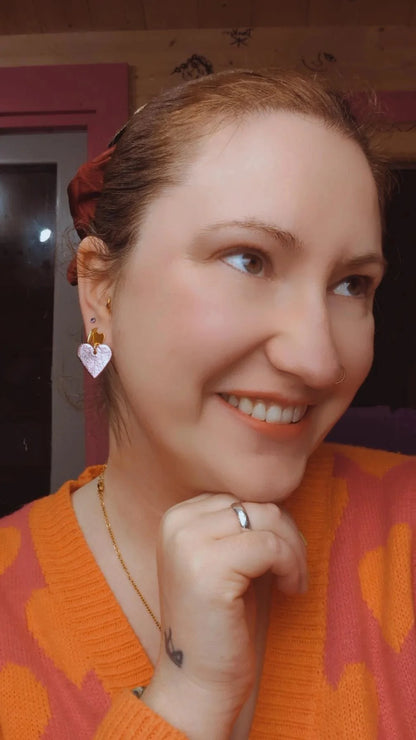 Lovestruck Leigh mini heart stud earrings