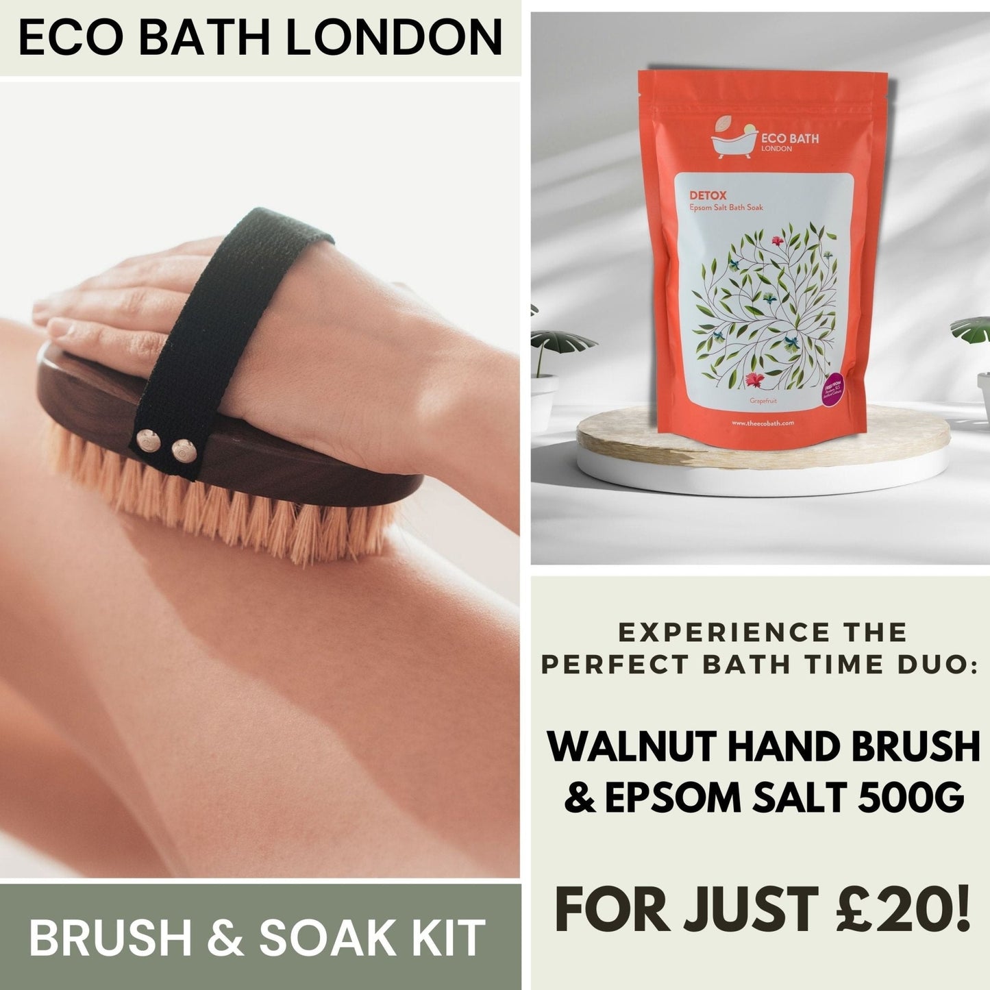 Mindful Moments: Eco Bath London Brush & Soak Kit