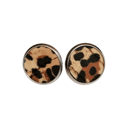 Mini cork stud earrings